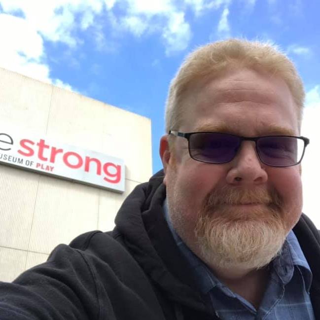 Selfie of Marc outside the Strong National Museum of Play in Rochester, NY.